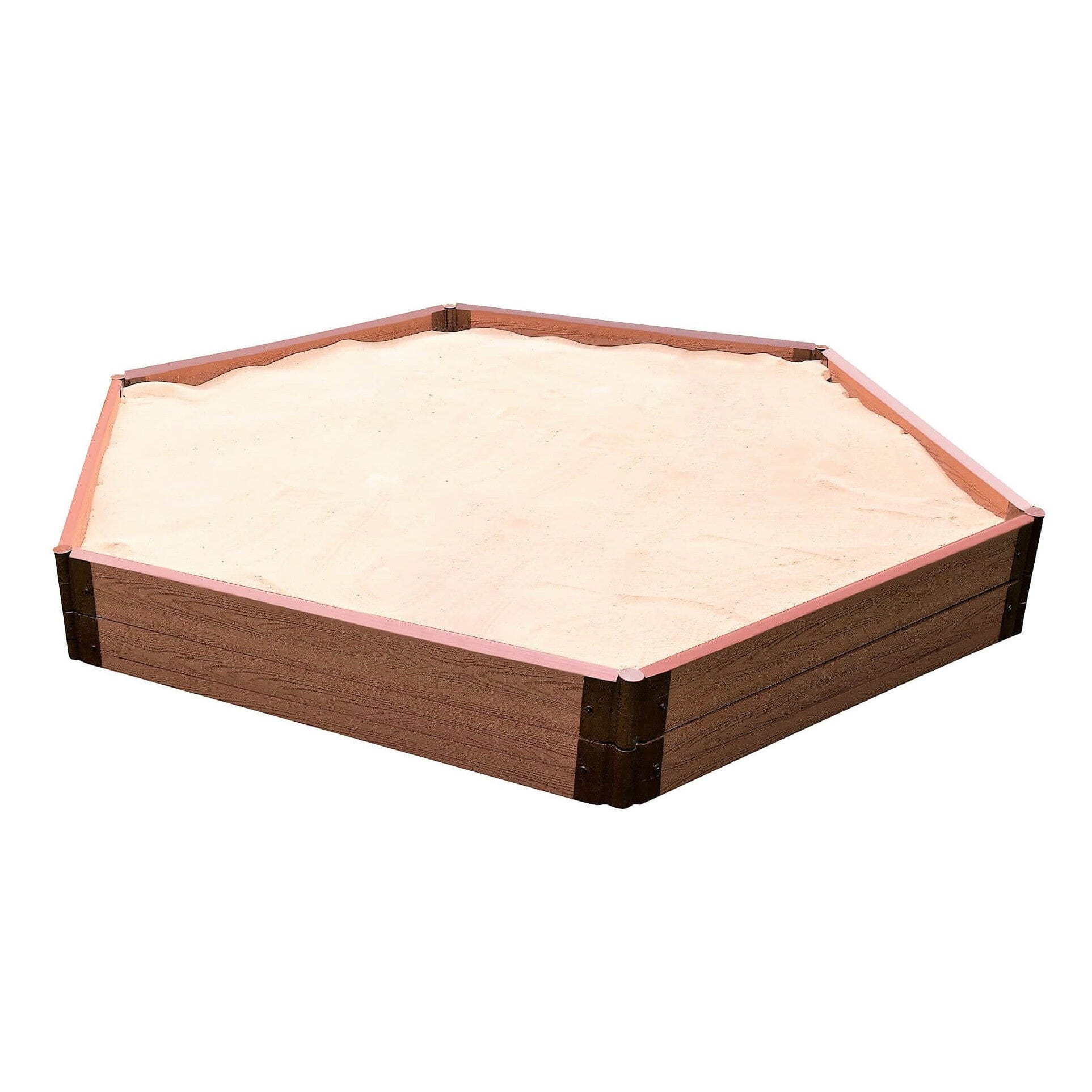 Sandbox Frame Frame it All Classic Sienna Composite Hexagon Sandbox Kit 2 Profile ...