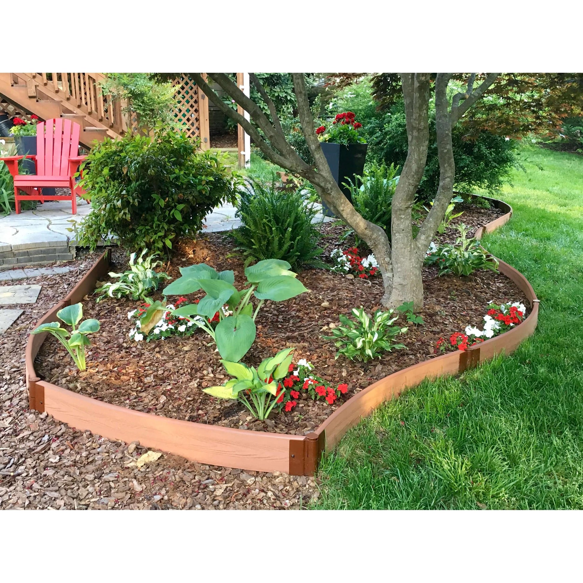 Classic Sienna Curved Landscape Edging Kit 16’ – 2” profile alt 1