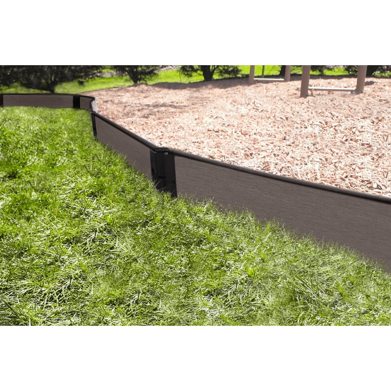 Weathered Wood Straight Playground Border 16' - 1" profile    alt 0