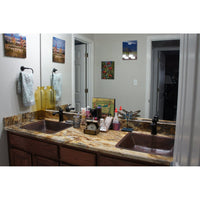 Rectangle Under Counter Hammered Copper Bathroom Sink alt 0