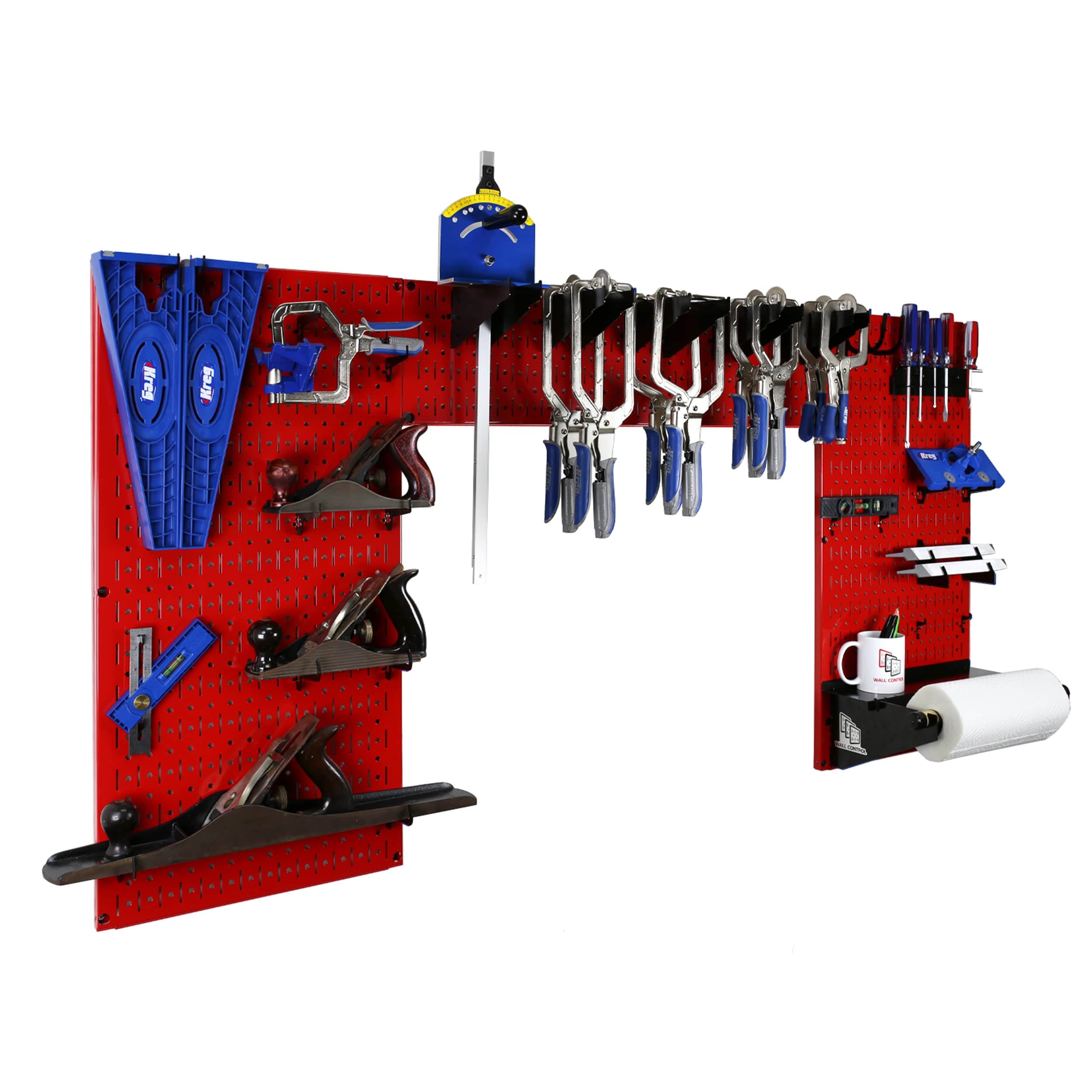 Tool Control Storage Wall Control Lazy Guy DIY Woodworking Storage Set, Red | Woodcraft