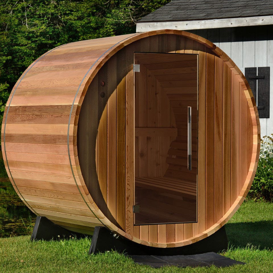 Watoga Electric Barrel Sauna in Clear Cedar alt 0