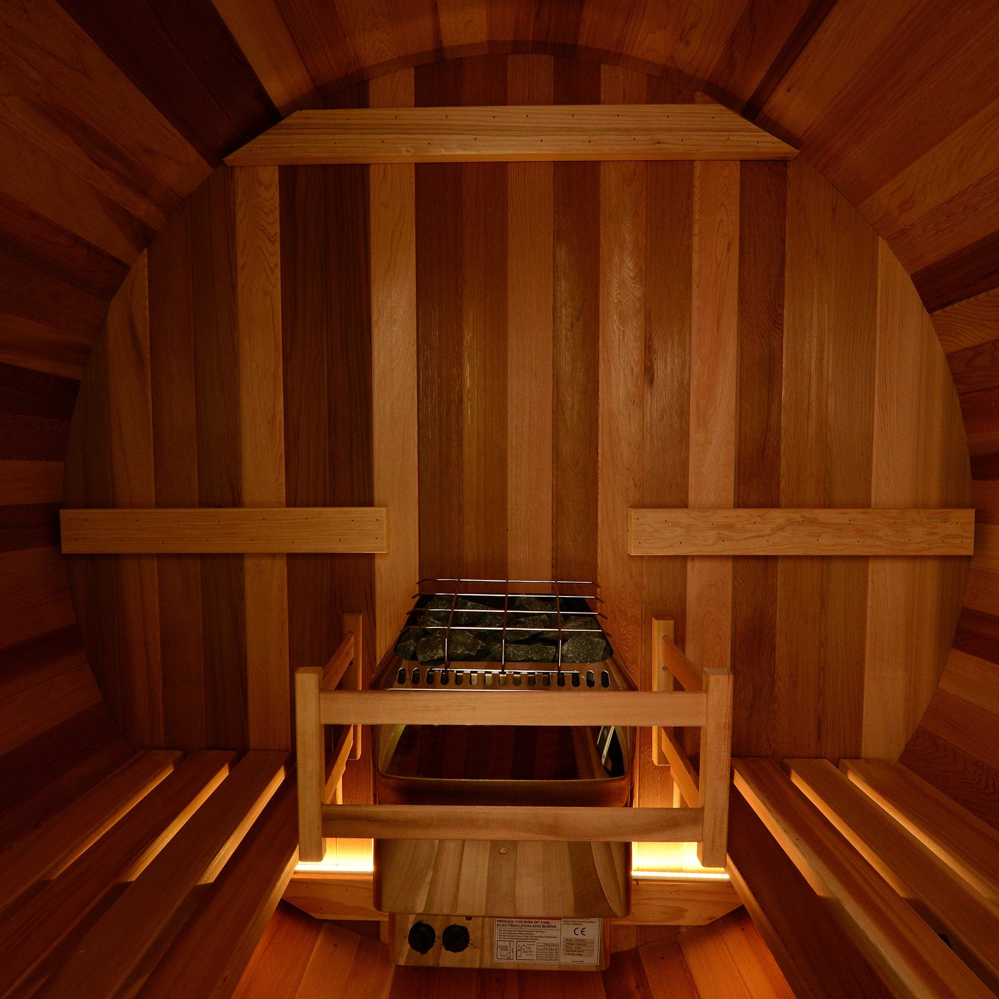 Watoga Electric Barrel Sauna in Clear Cedar alt 0
