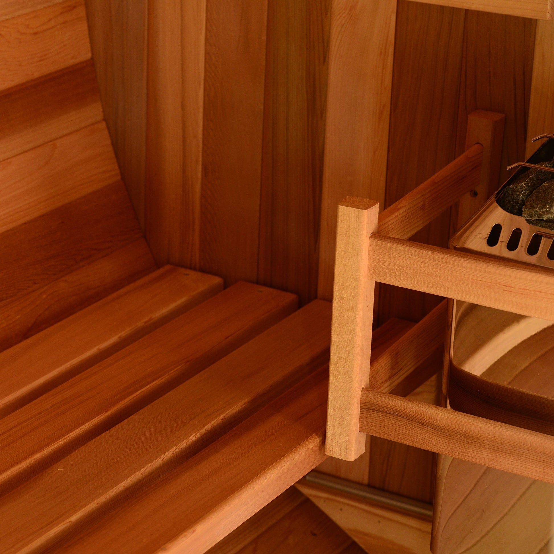 Watoga Electric Barrel Sauna in Clear Cedar alt 0