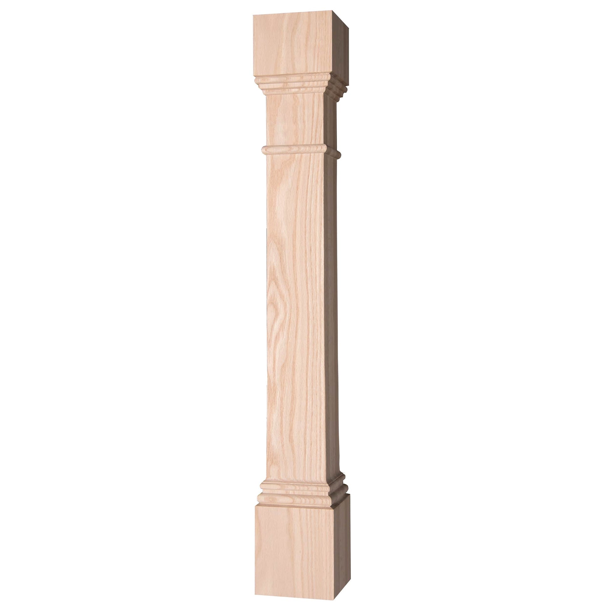 Traditional Square Cabinet Column Red Oak alt 0