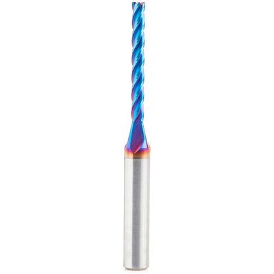 46292-K Spiral 2D/3D Carving 0.10 Deg Tapered Angle Flat Bottom Up-Cut 4 Flute Router Bit 1/8"D 1-1/32"CH 1/4"SH 2-1/2"O alt 10