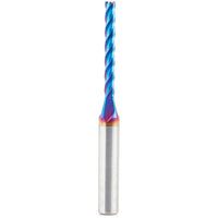 46292-K Spiral 2D/3D Carving 0.10 Deg Tapered Angle Flat Bottom Up-Cut 4 Flute Router Bit 1/8"D 1-1/32"CH 1/4"SH 2-1/2"O alt 10