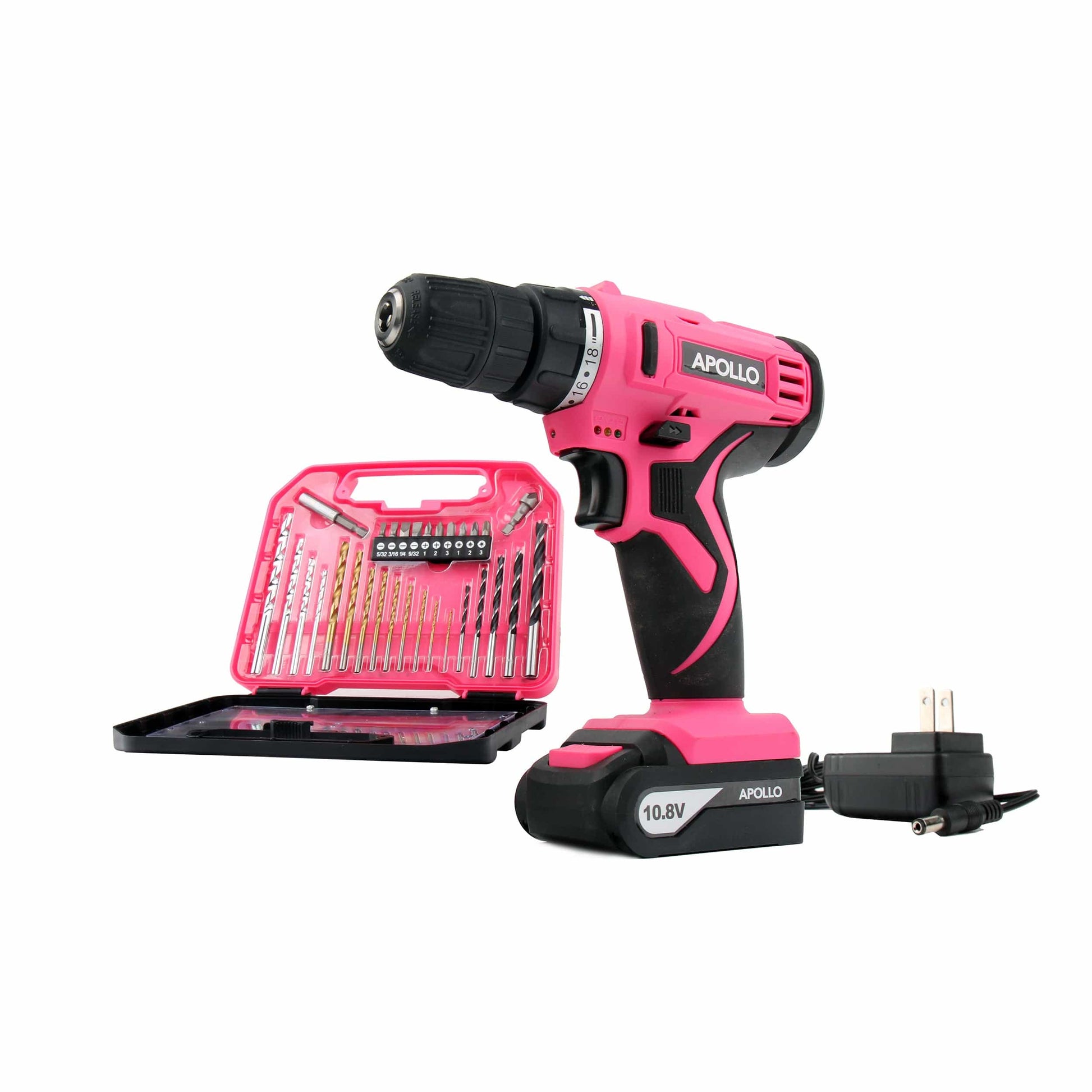 Pink 20 Volt Battery Drill Pink Cordless Drill Set, 20V Electric