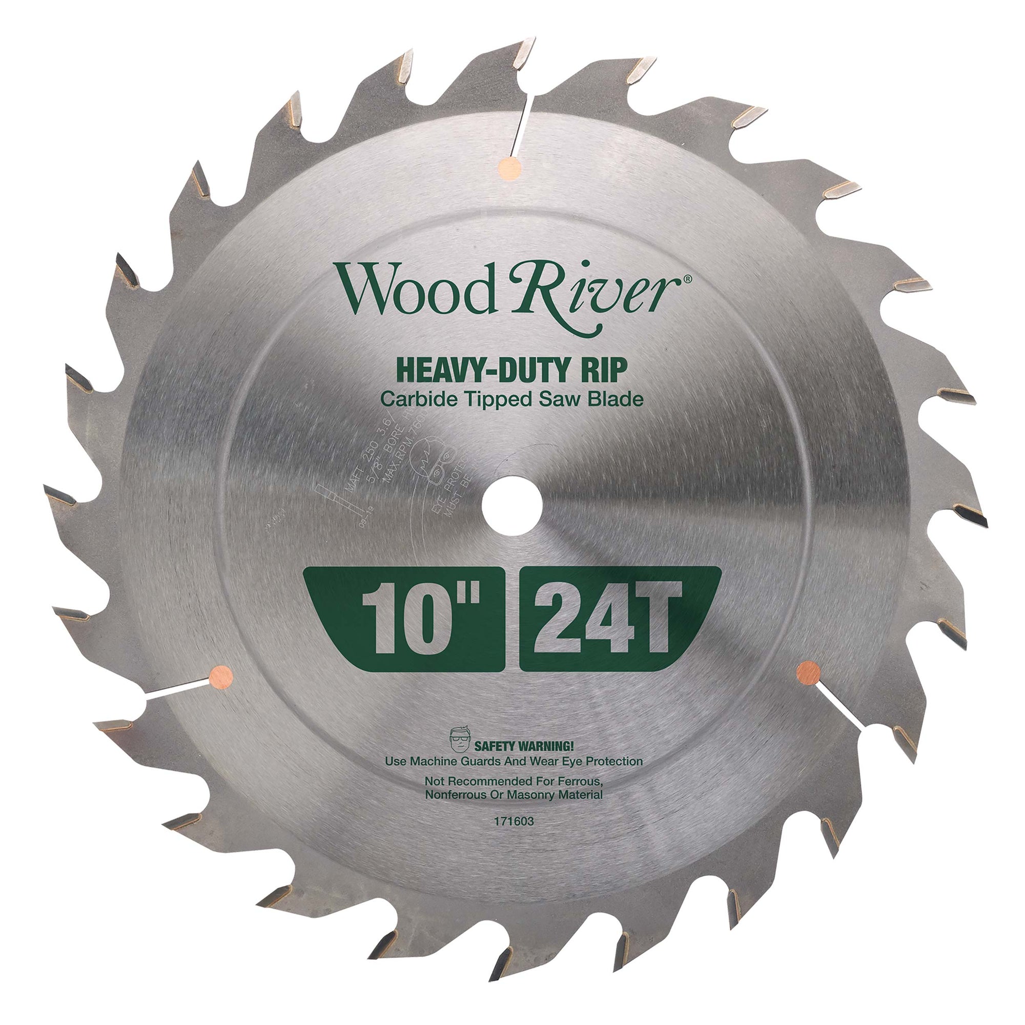 Heavy-Duty Rip Saw Blade - 10" x 5/8" Bore x 24T - FTG alt 0