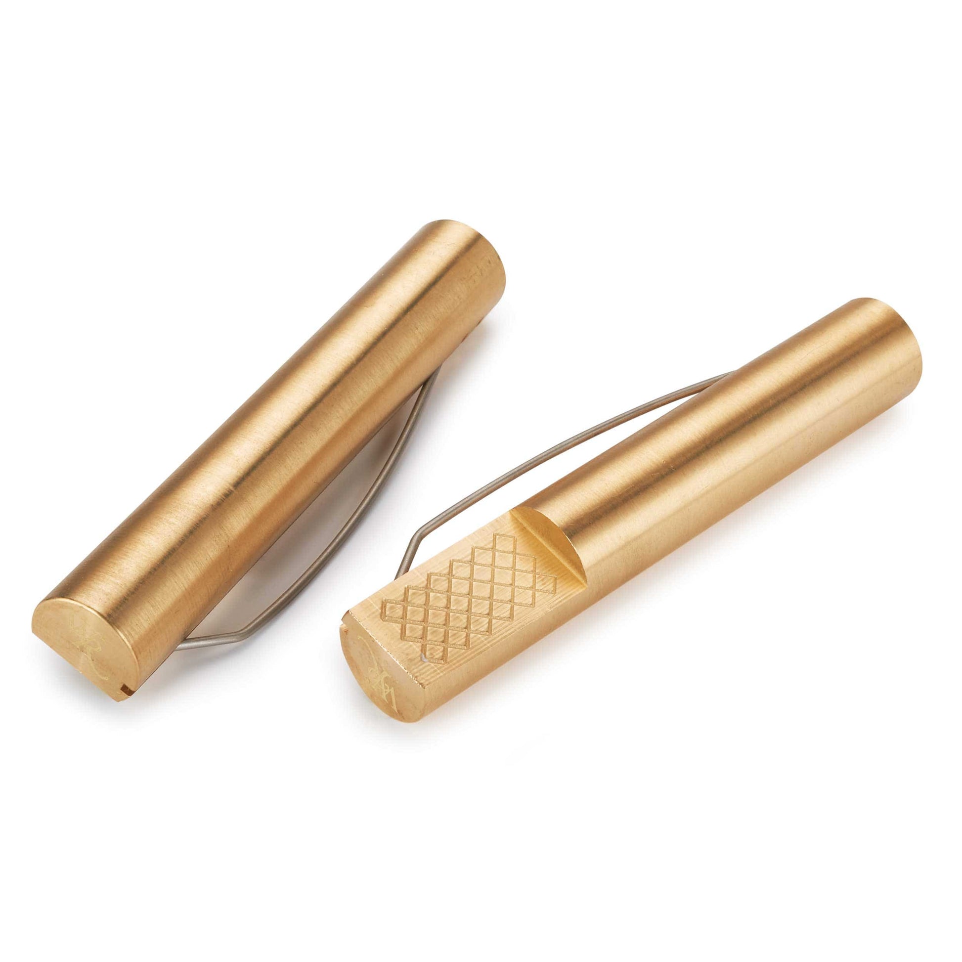 Brass Bench Dogs - 4-3/8" x 3/4" - Pair alt 0