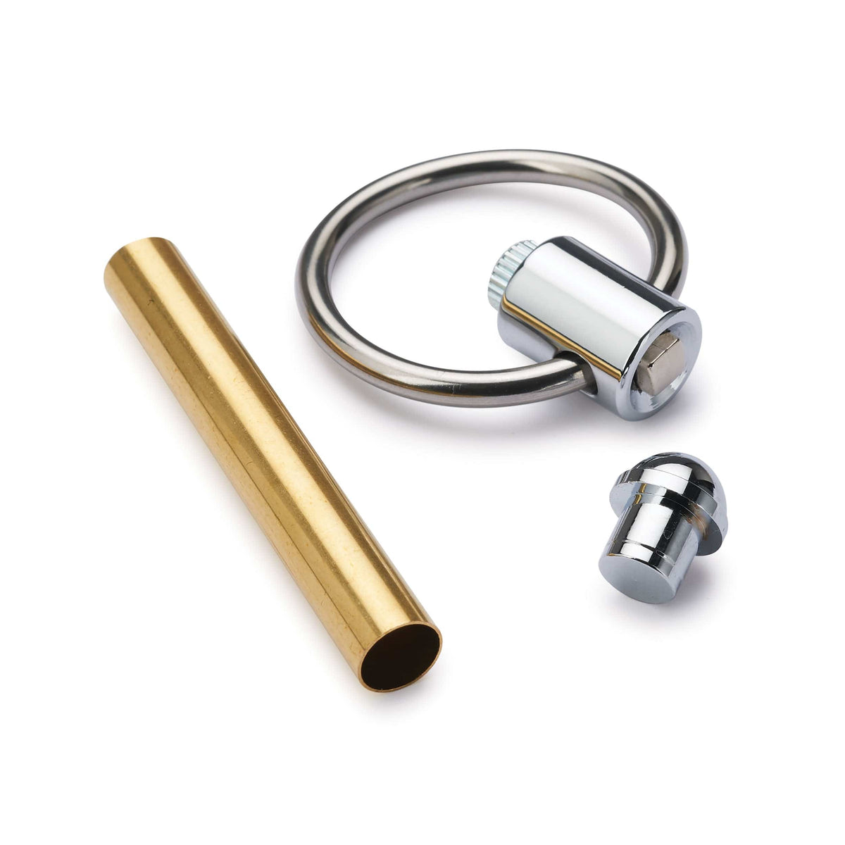 Locking Security Key Rings WoodRiver Security Key Ring Turning Kit - Chrome | Woodcraft