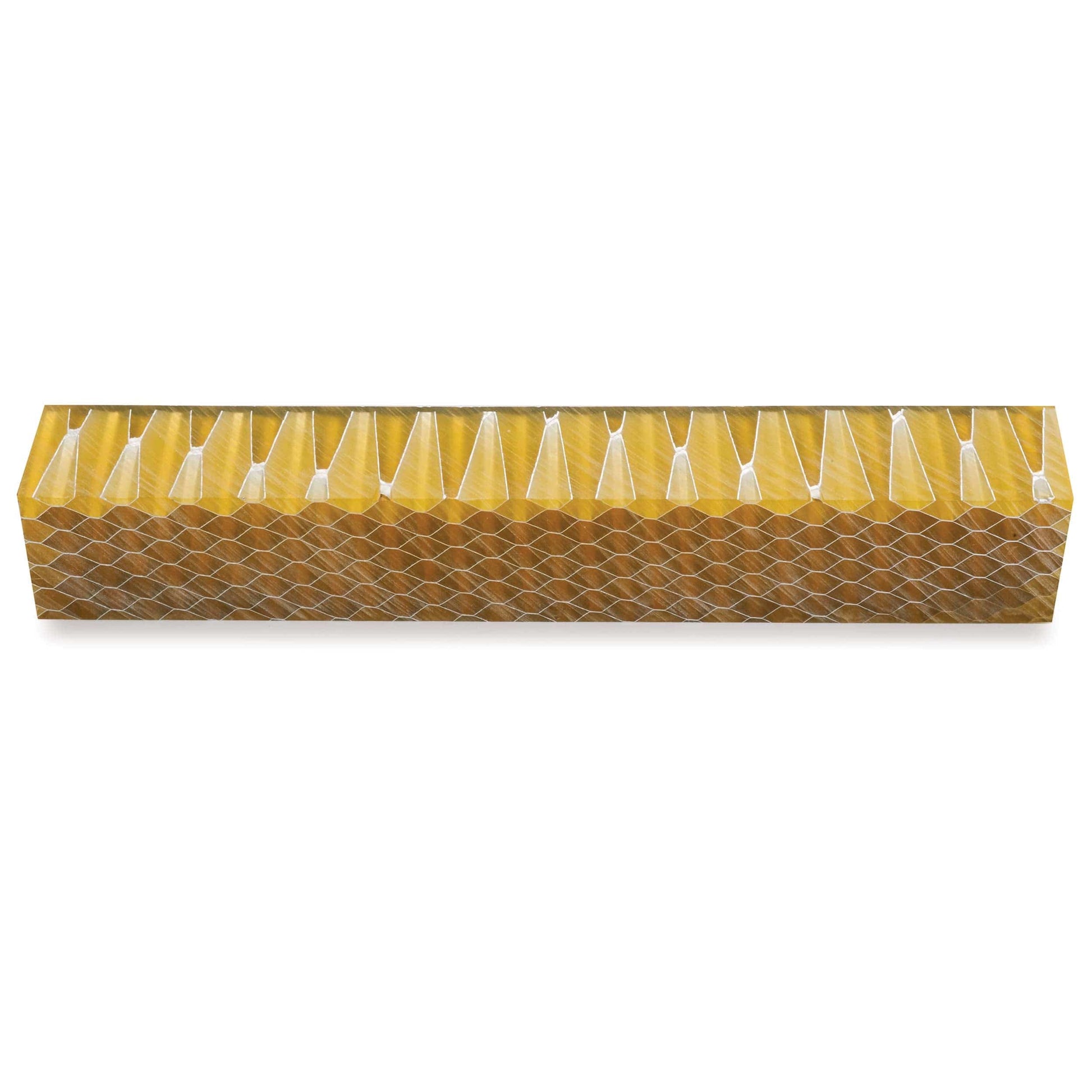 Acrylic Honeycomb Pen Blank Yellow alt 0