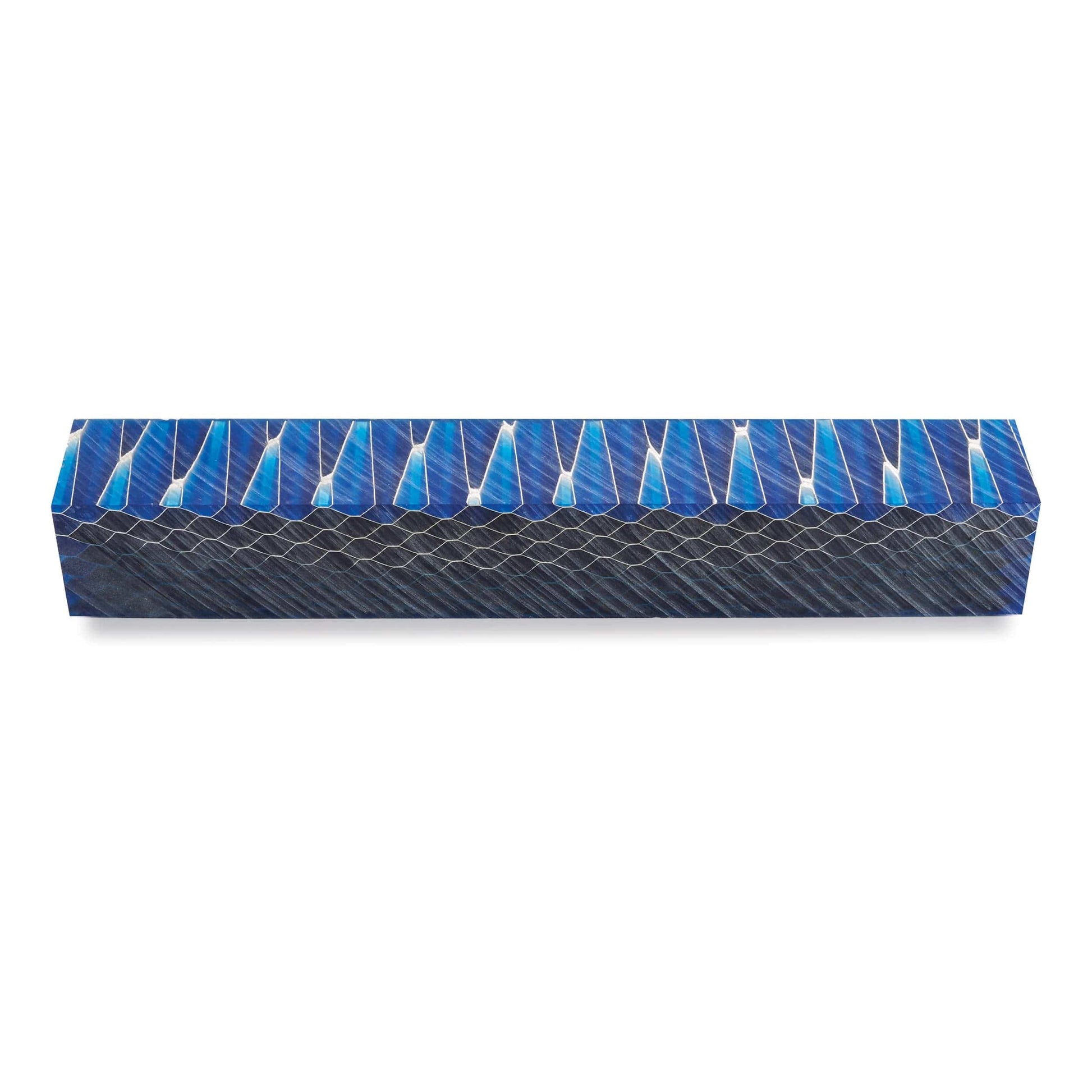 Acrylic Honeycomb Pen Blank Blue alt 0