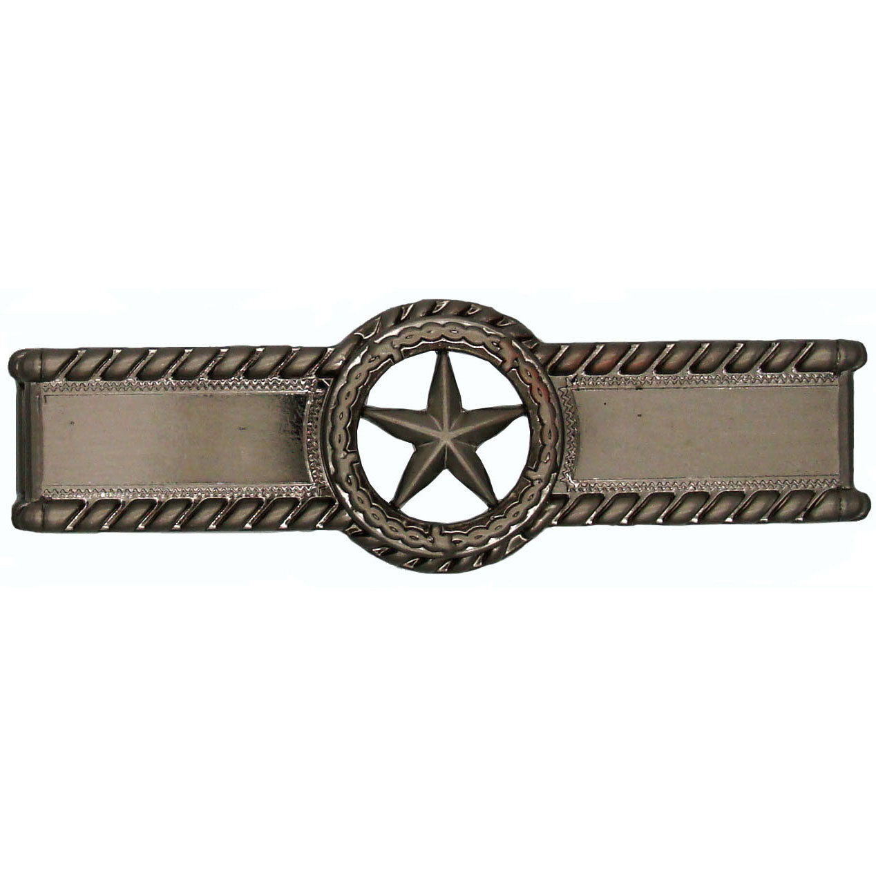 Star with Barbed Wire Pull, Satin Nickel alt 0