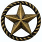 3-D Star with Narrow Rope, Brass Oxide alt 0