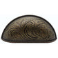 Engraved Flower Cup Pull, Brass Oxide alt 0