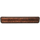 Large Engraved Flower Pull, Copper Oxide alt 0