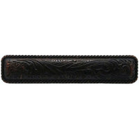 Small Engraved Flower Pull, Oil Rubbed Bronze alt 0