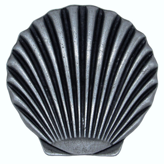 Scallop Seashell Knob, Pewter Oxide alt 0