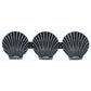 Triple Scallop Seashell Pull, Pewter Oxide alt 0