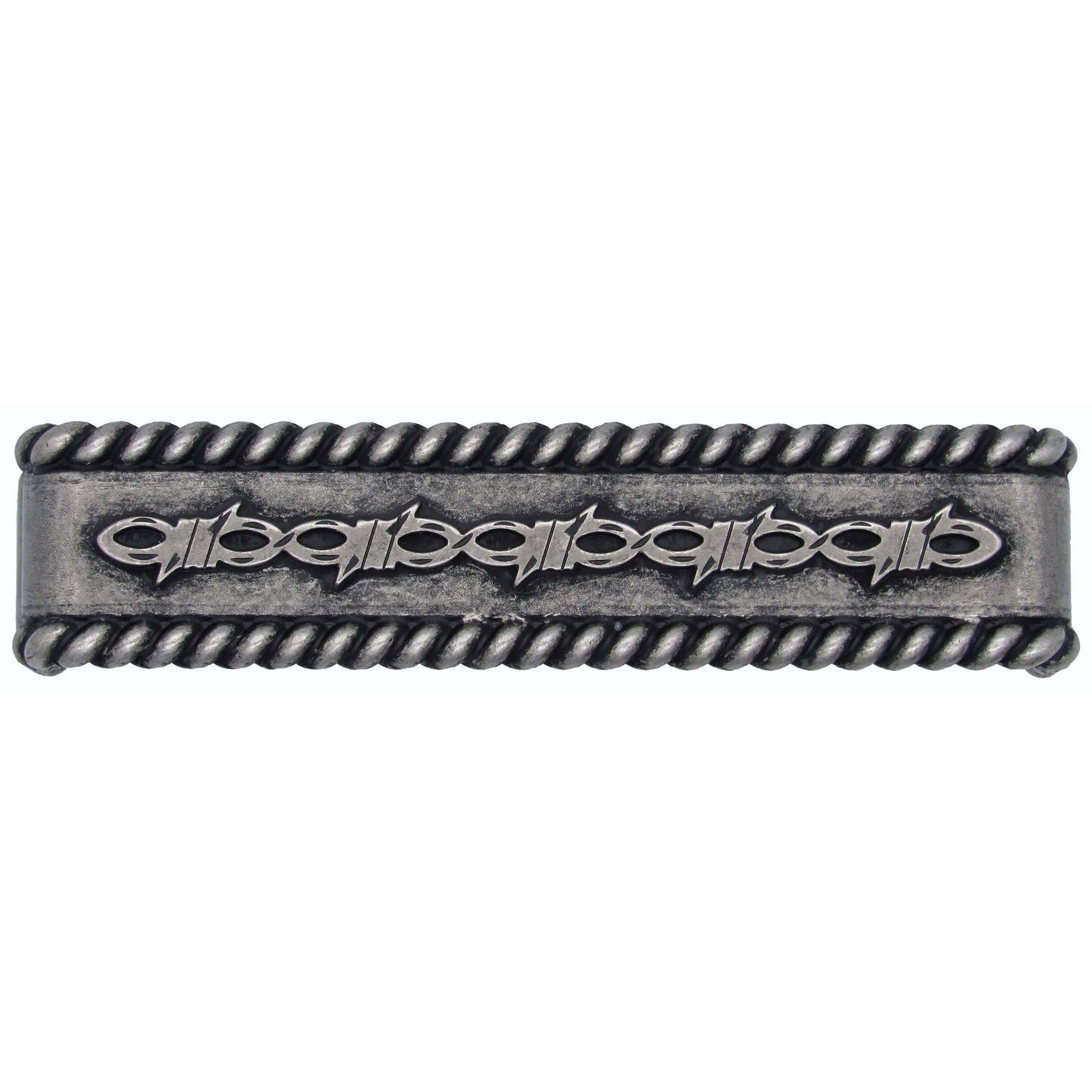 Barbed Wire with Roped Edge Pull, Old Silver alt 0