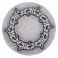 Round Knob with Barbed Wire, Old Silver alt 0