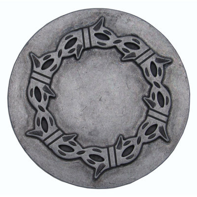 Round Knob with Barbed Wire, Pewter Oxide alt 0