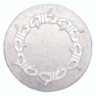 Round Knob with Barbed Wire, Satin Nickel alt 0