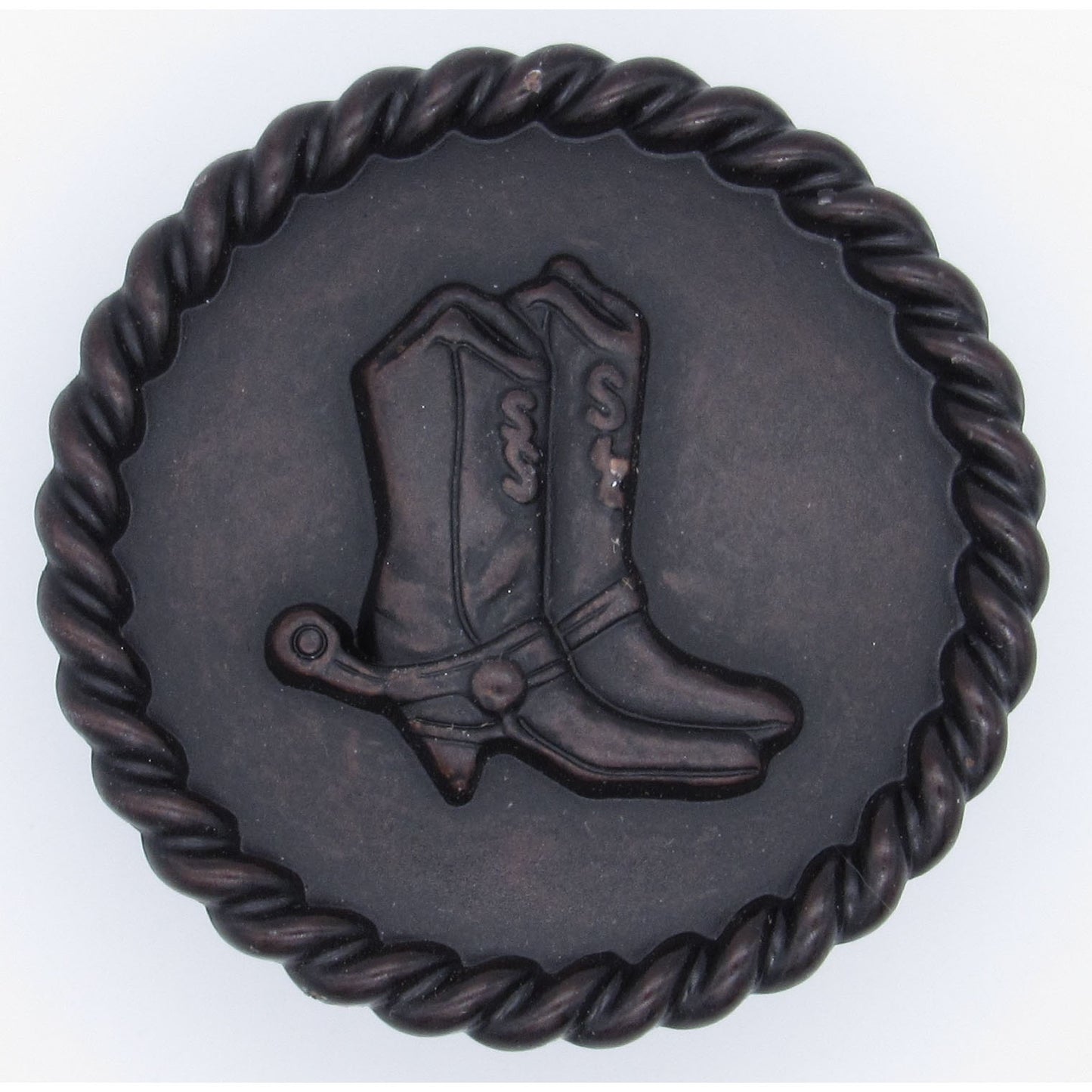 Cowboy Boots with Roped Edge Round Knob, Oil Rubbed Bronze alt 0