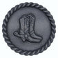 Cowboy Boots with Roped Edge Round Knob, Pewter Oxide alt 0
