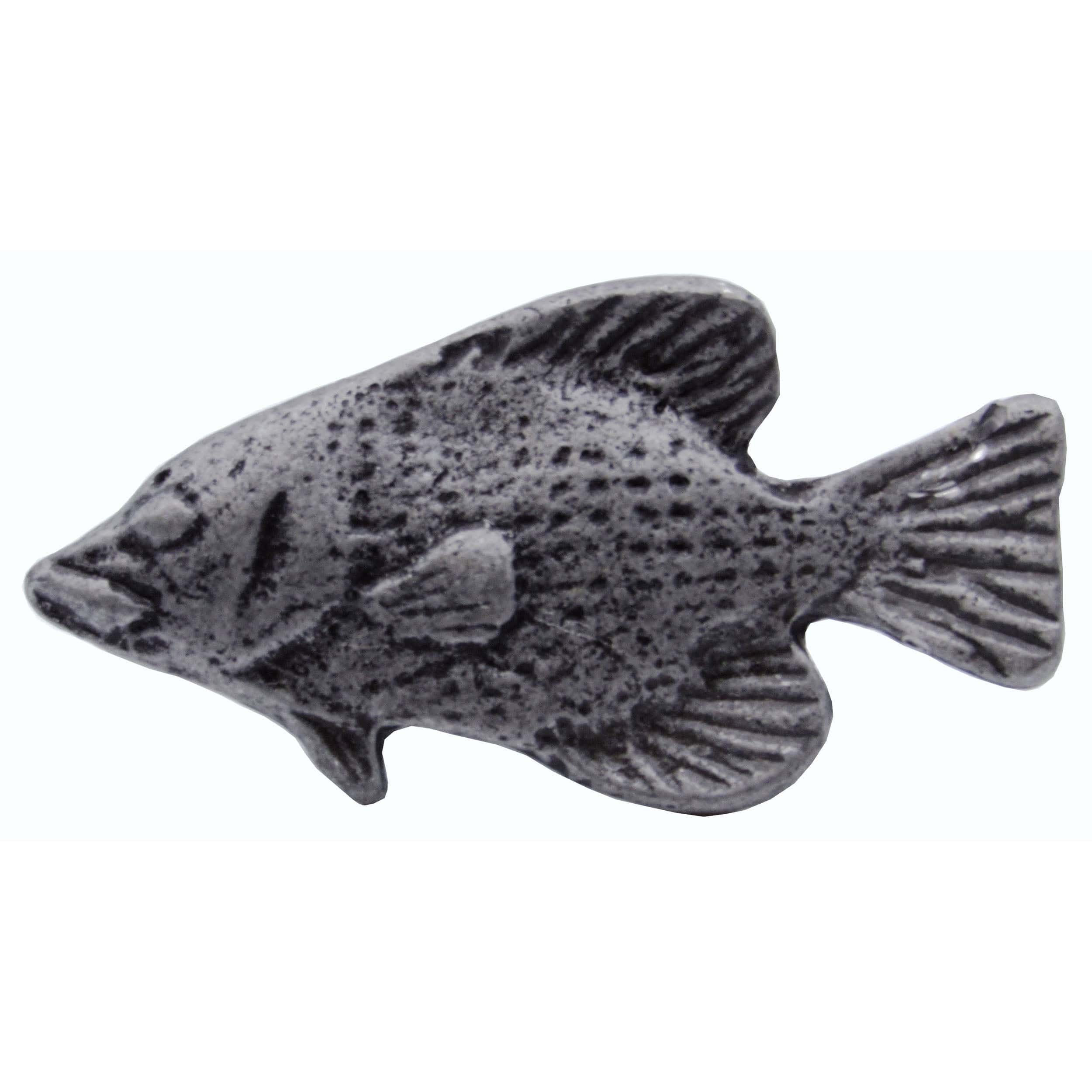 Buck Snort Lodge Fish Knob, Pewter Oxide | Woodcraft