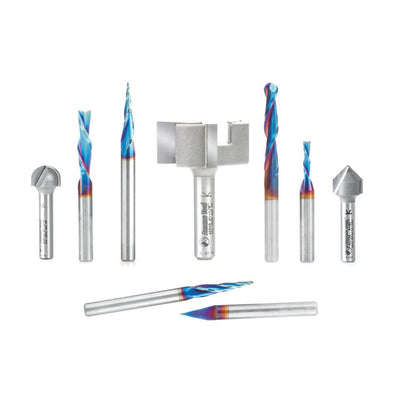9-piece Spektra CNC Bit Set by Amana Tool alt 0