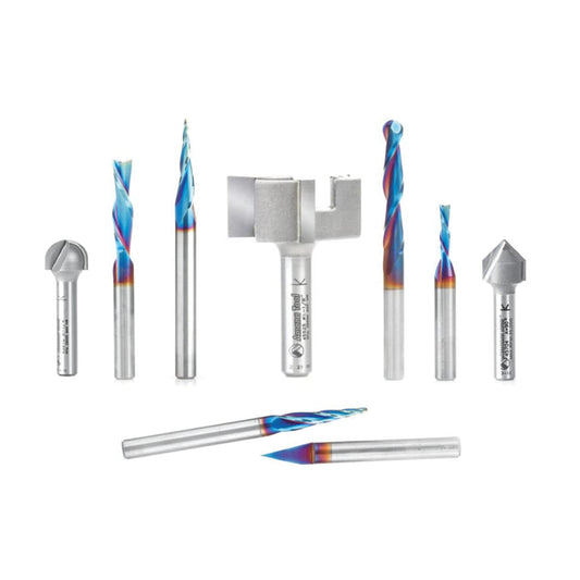 9-piece Spektra CNC Bit Set by Amana Tool alt 0