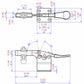 High Base Toggle Clamp - 2-1/4" x 7/8" - 200 lb Capacity alt 0