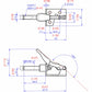 Mini Straight Line Toggle Clamp 1-3/8 x 1/2, 100lbs. alt 1