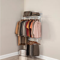 ShelfTrack Adjustable Closet Organizer 2' - 4' W, White alt 0