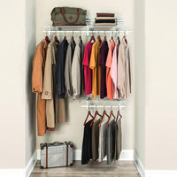 ShelfTrack Adjustable Closet Organizer 2' - 4' W, White alt 0