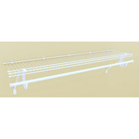 SuperSlide Ventilated Shelf Kit with Hang Rod 48" W x 12" D, White alt 0