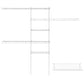 Closet Organizer Kit with Shoe Shelf 5' - 8' W Fixed Mount, White alt 0