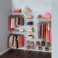 SuperSlide Closet Organizer Kit with Shoe Shelf 5' - 8' W Fixed Mount, White alt 0