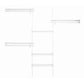 SuperSlide Closet Organizer Kit 5'- 8' W Fixed Mount, White