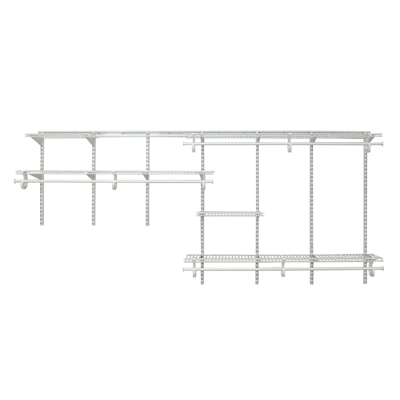ShelfTrack Adjustable Closet Organizer 7' - 10' W, White alt 0
