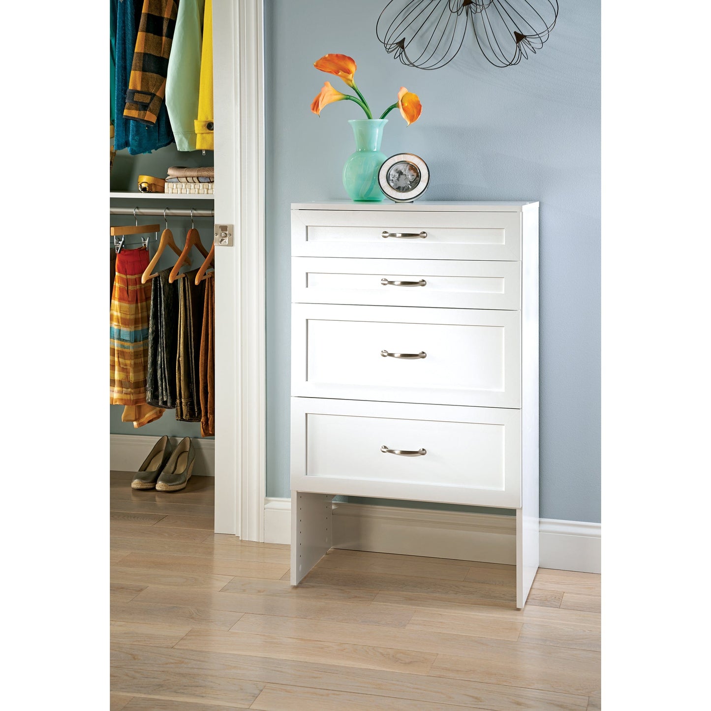 SuiteSymphony 25" W Closet Tower Base, Pure White alt 0