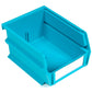5-3/8" L x 4-1/8" W x 3" H Teal Stacking, Hanging, Interlocking Polypropylene Bins, 10 CT alt 0