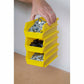 5-3/8" L x 4-1/8" W x 3" H Yellow Stacking, Hanging, Interlocking Polypropylene Bins, 6 CT alt 0