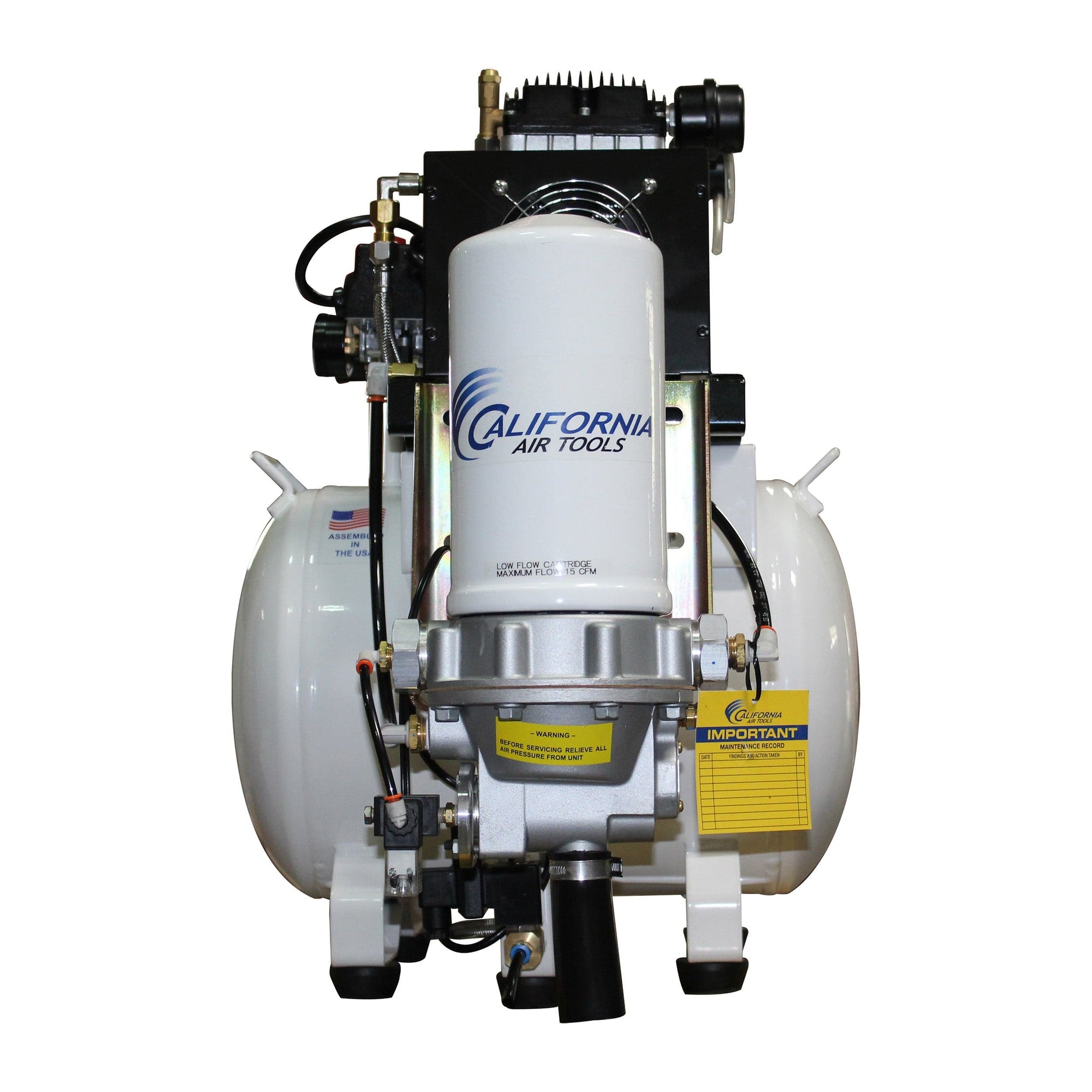 2HP 220V 10 Gallon Oil-Free Steel Tank Air Compressor with Air Drying System alt 0