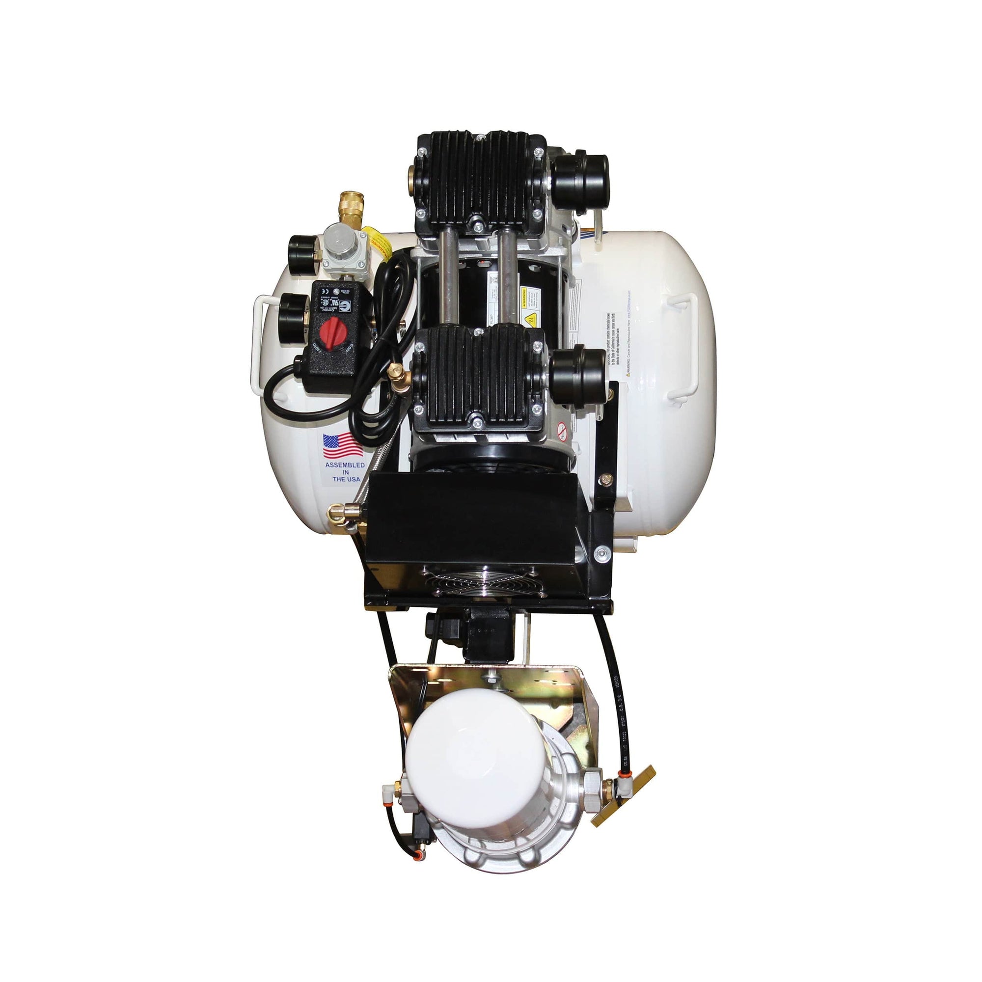 2HP 220V 10 Gallon Oil-Free Steel Tank Air Compressor with Air Drying System alt 0
