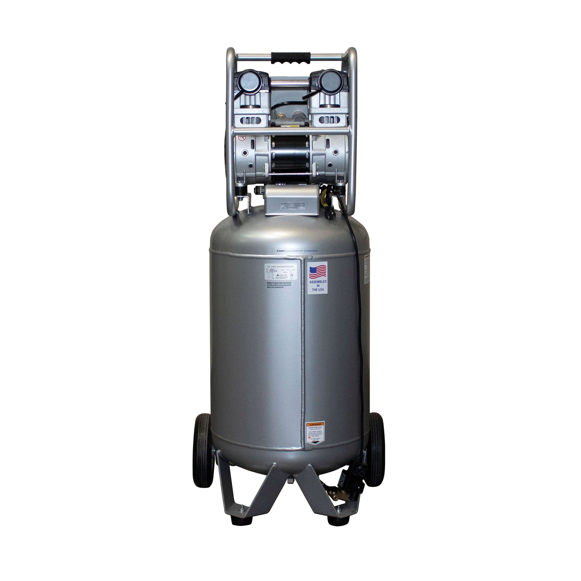 2HP 20 Gallon Oil-Free Steel Tank Air Compressor with Auto Drain Valve alt 0