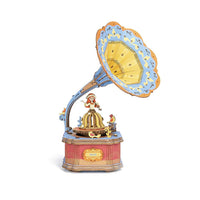 Vintage Gramophone Wooden Model Music Box Kit alt 0
