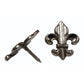 Large Fleur-de-lis Clavo Decorative Nail, 4-Pack, Nickel Oxi alt 0